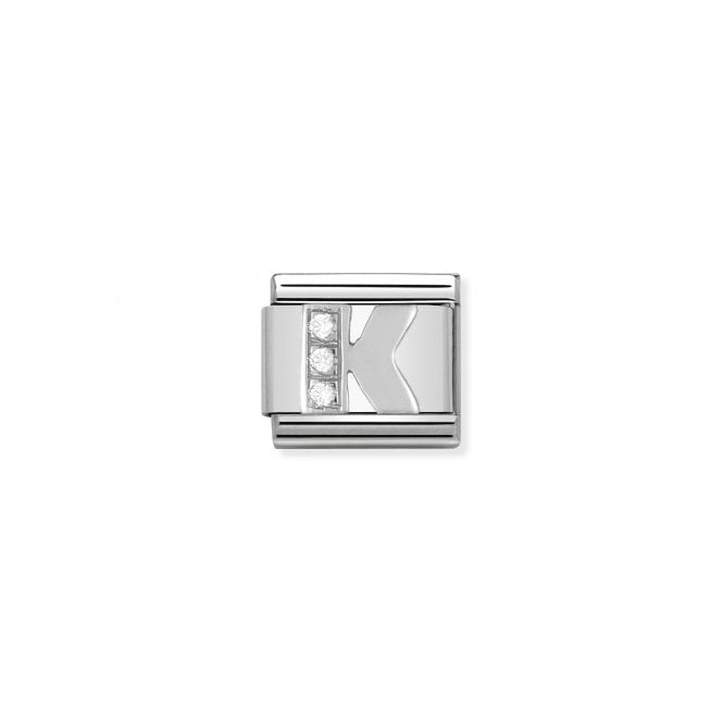 NOMINATION ITALY Classic Silvershine Letter K Charm