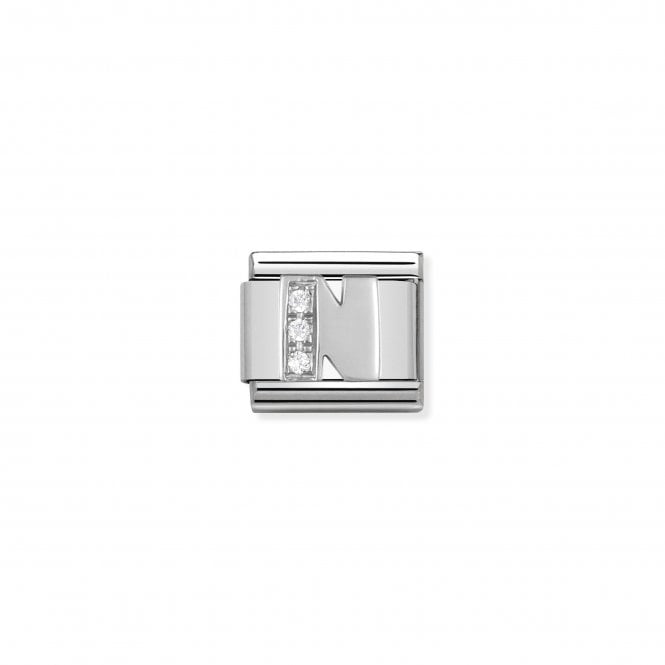 NOMINATION ITALY Classic Silvershine Letter N Charm