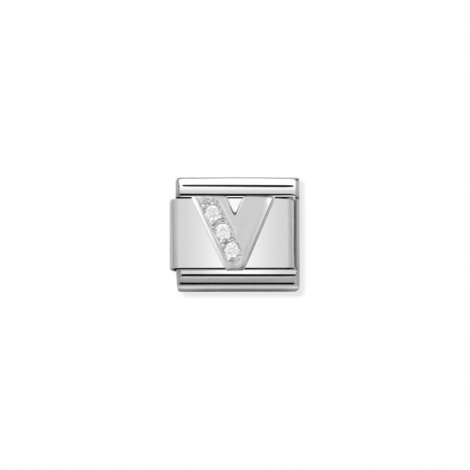 NOMINATION ITALY Classic Silvershine Letter V Charm