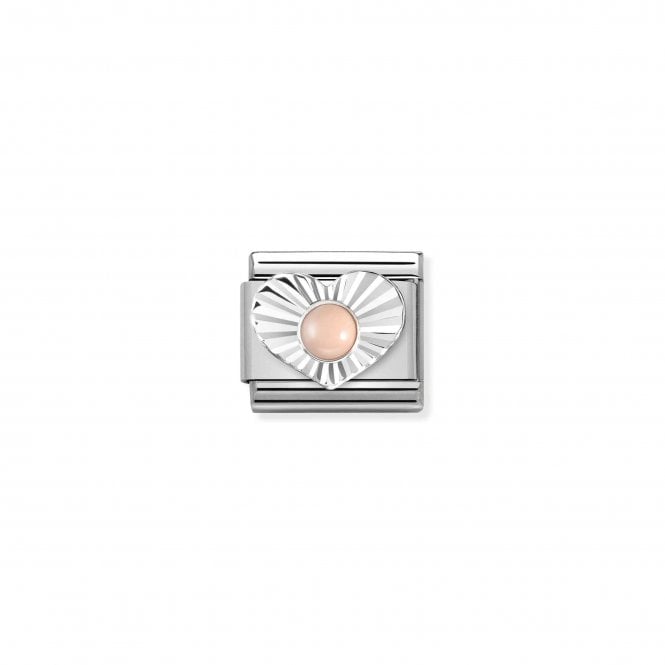 NOMINATION ITALY Classic Silvershine & Pink Coral Heart Charm