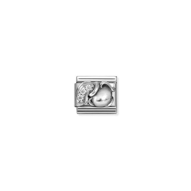 NOMINATION ITALY Classic Silvershine Zodiac CZ Aquarius Charm