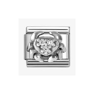 Classic Silvershine Zodiac CZ Cancer Charm
