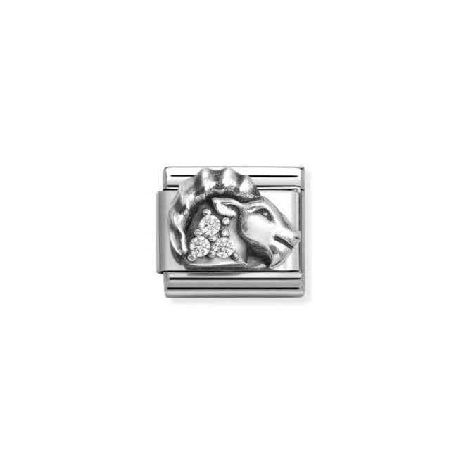 NOMINATION ITALY Classic Silvershine Zodiac CZ Capricorn Charm