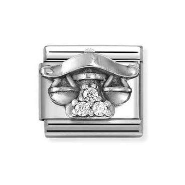 Classic Silvershine Zodiac CZ Libra Charm