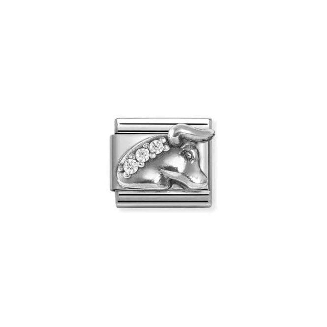 NOMINATION ITALY Classic Silvershine Zodiac CZ Taurus Charm