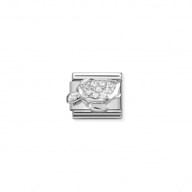 NOMINATION ITALY Classic Stainless Steel and CZ Sea Turtle Charm