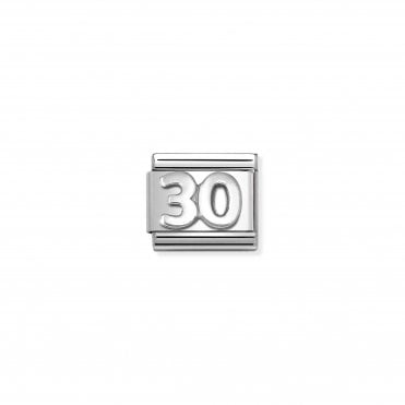 Classic Stainless Steel Oxidised 30 Charm