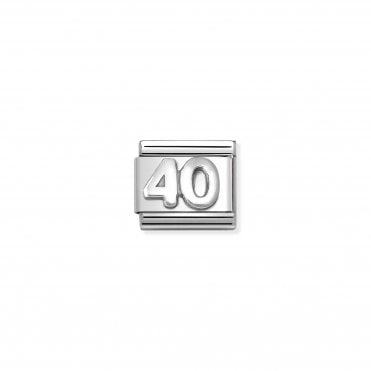 Classic Stainless Steel Oxidised 40 Charm