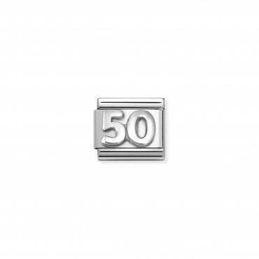 Classic Stainless Steel Oxidised 50 Charm