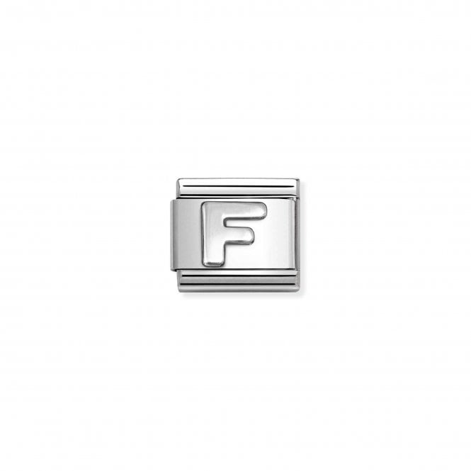 NOMINATION ITALY Classic Stainless Steel Oxidised Letter F Charm
