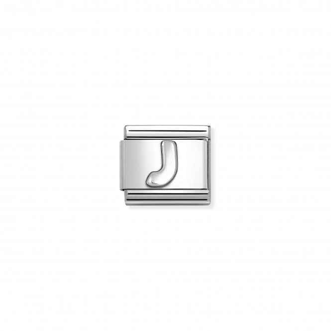 NOMINATION ITALY Classic Stainless Steel Oxidised Letter J Charm