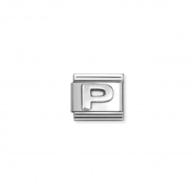 NOMINATION ITALY Classic Stainless Steel Oxidised Letter P Charm
