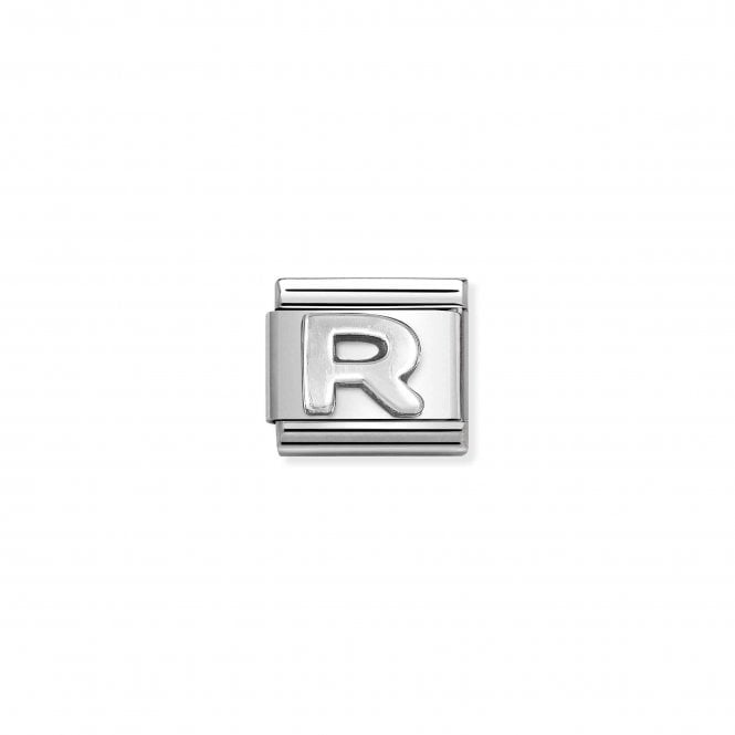 NOMINATION ITALY Classic Stainless Steel Oxidised Letter R Charm