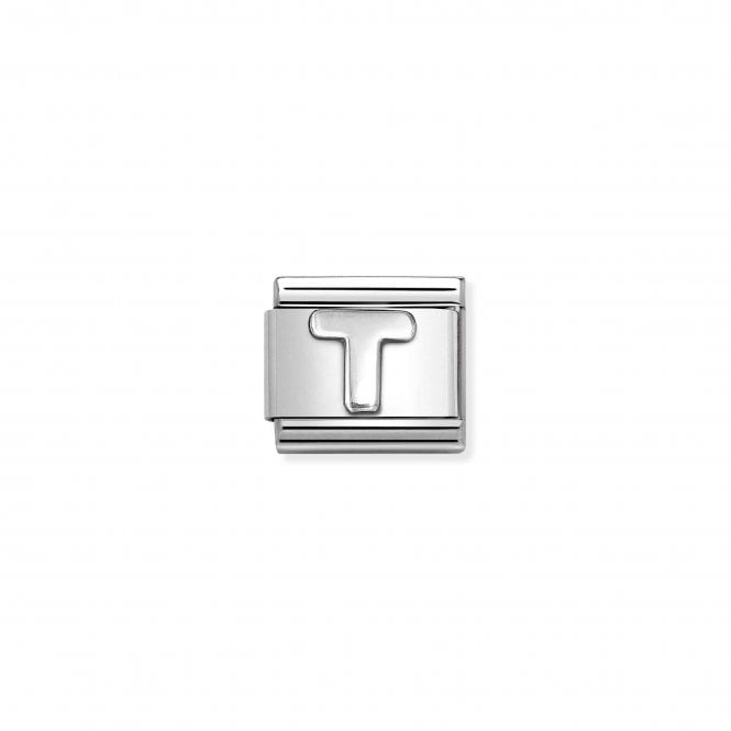 NOMINATION ITALY Classic Stainless Steel Oxidised Letter T Charm