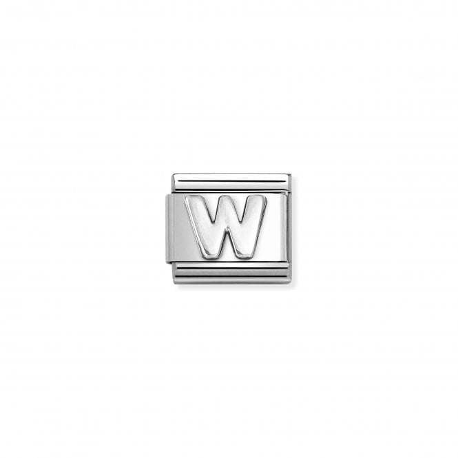 NOMINATION ITALY Classic Stainless Steel Oxidised Letter W Charm