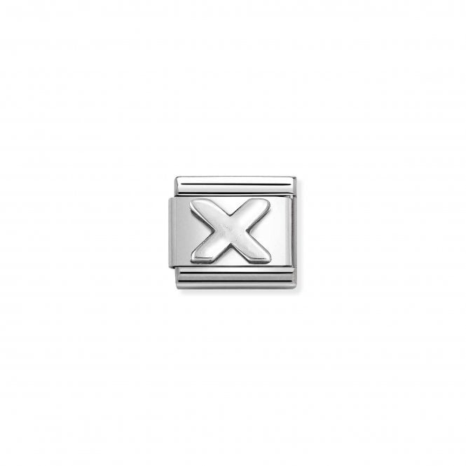 NOMINATION ITALY Classic Stainless Steel Oxidised Letter X Charm