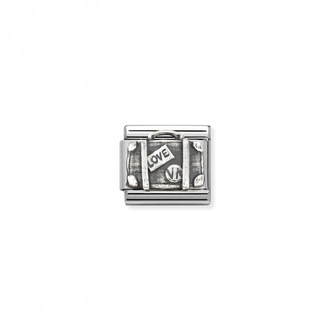 NOMINATION ITALY Classic Stainless Steel Oxidised Suitcase Charm