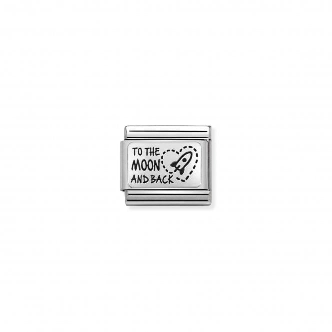 NOMINATION ITALY Classic Stainless Steel To the Moon and Back Plate Charm