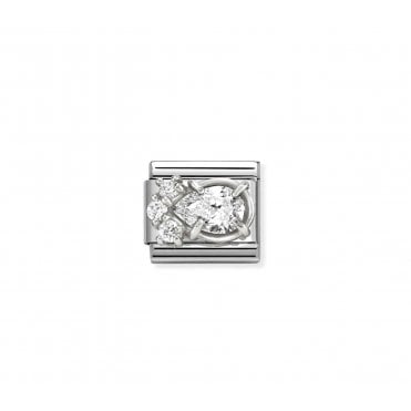 Classic White CZ Drop Charm
