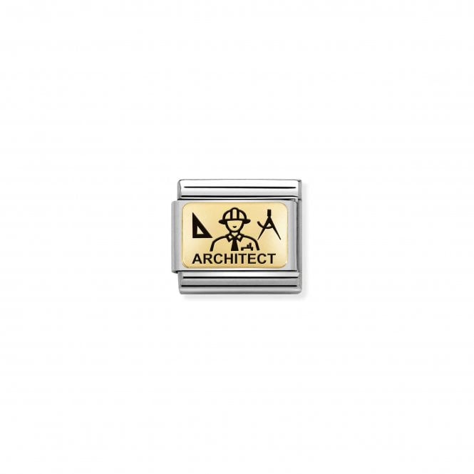 NOMINATION ITALY Classic Yellow Gold Architect Charm