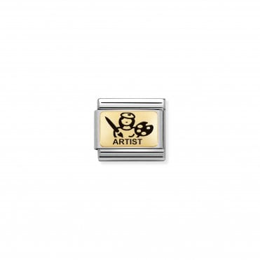 Classic Yellow Gold Artist Charm