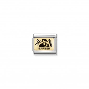 Classic Yellow Gold Barber Charm
