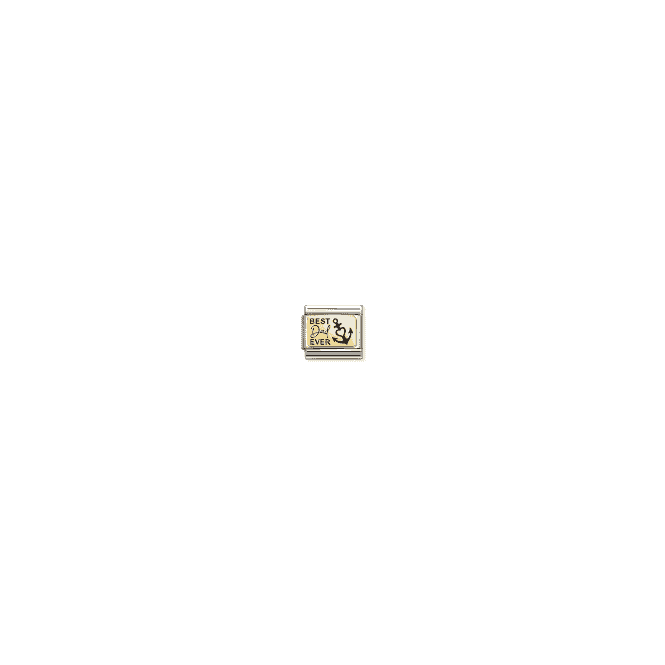 NOMINATION ITALY Classic Yellow Gold Best Dad Ever Charm