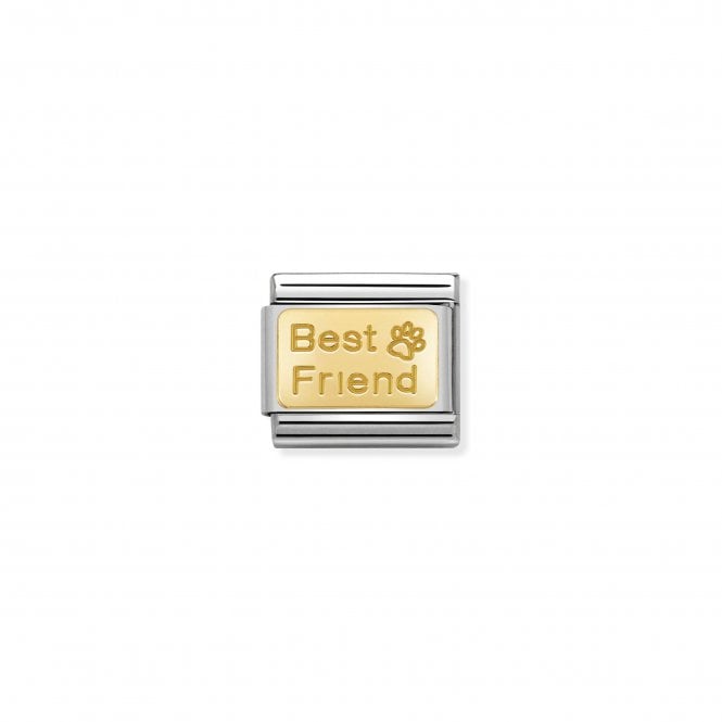 NOMINATION ITALY Classic Yellow Gold Best Friend Pawprint Charm