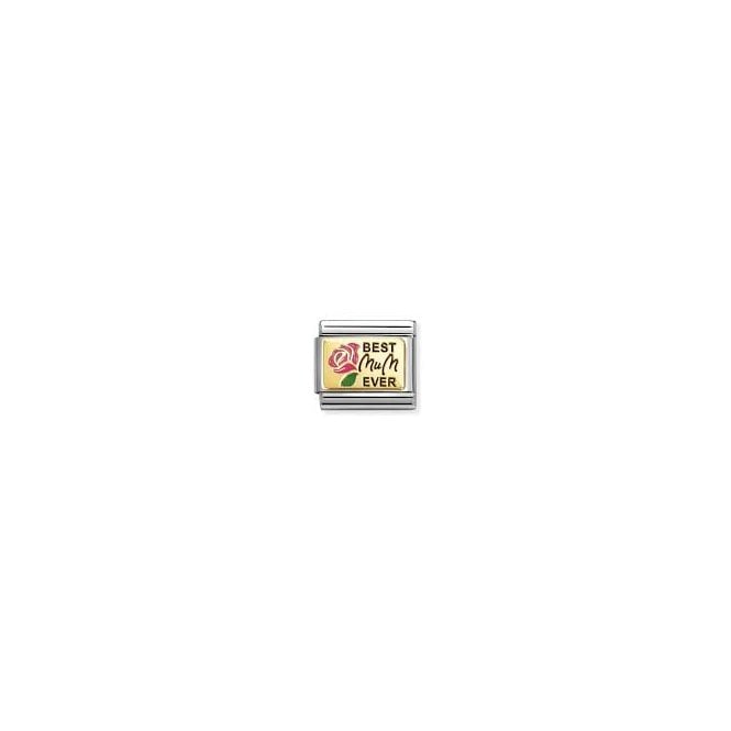 NOMINATION ITALY Classic Yellow Gold Best Mum Ever Charm