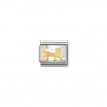 Classic Yellow Gold Cat Charm
