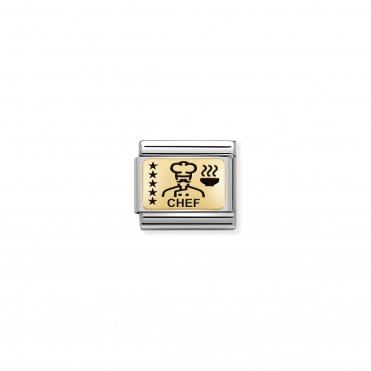Classic Yellow Gold Chef Charm