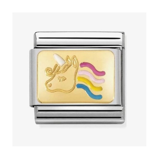 NOMINATION ITALY Classic Yellow Gold Colourful Unicorn Charm