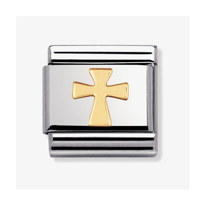 NOMINATION ITALY Classic Yellow Gold Cross Symbol Charm