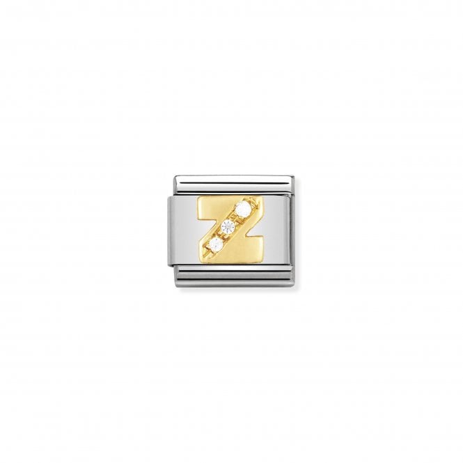 NOMINATION ITALY Classic Yellow Gold & CZ Letter Z Charm