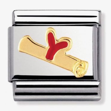 Classic Yellow Gold Diploma Charm