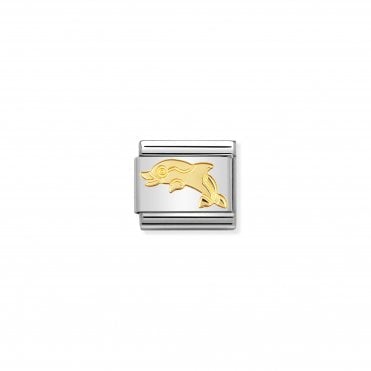 Classic Yellow Gold Dolphin Charm