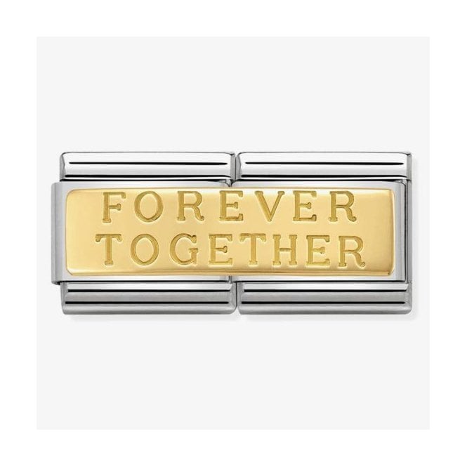 NOMINATION ITALY Classic Yellow Gold Double Link Forever Together Charm
