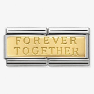 Classic Yellow Gold Double Link Forever Together Charm