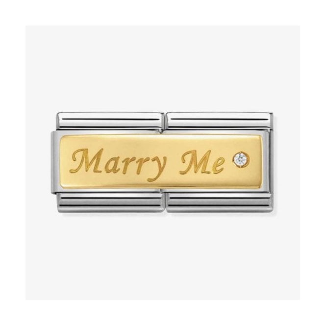 NOMINATION ITALY Classic Yellow Gold Double Link Marry Me Charm