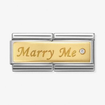 Classic Yellow Gold Double Link Marry Me Charm