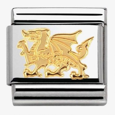 Classic Yellow Gold Dragon Charm