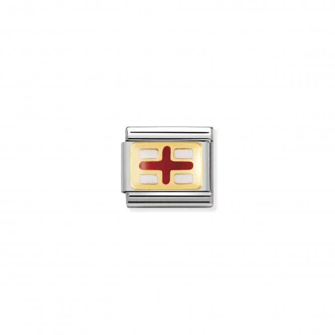 NOMINATION ITALY Classic Yellow Gold & Enamel England Charm