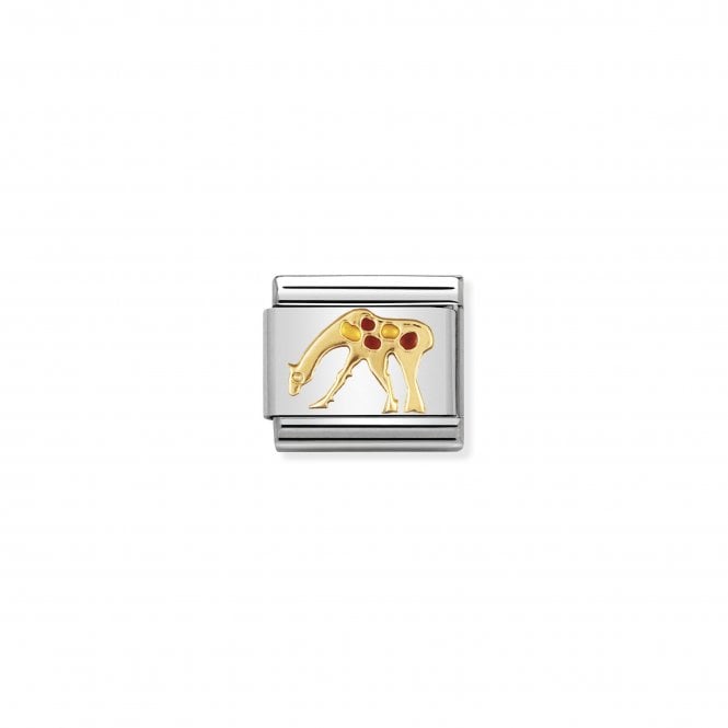NOMINATION ITALY Classic Yellow Gold & Enamel Giraffe Charm