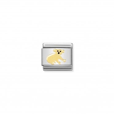 Classic Yellow Gold & Enamel Koala Charm