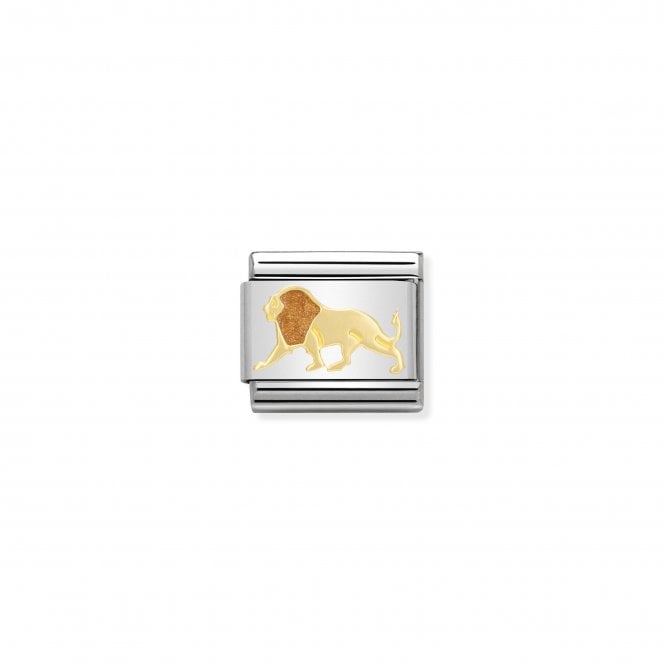 NOMINATION ITALY Classic Yellow Gold & Enamel Lion Charm