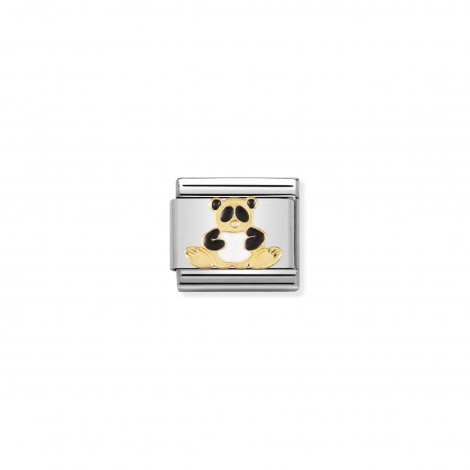 NOMINATION ITALY Classic Yellow Gold & Enamel Panda Charm