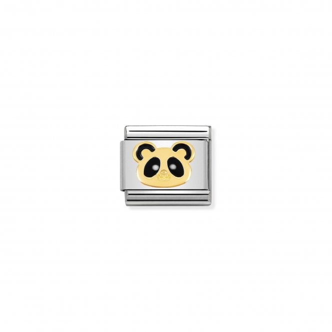NOMINATION ITALY Classic Yellow Gold & Enamel Panda Charm