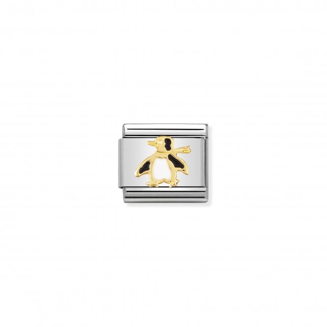 NOMINATION ITALY Classic Yellow Gold & Enamel Penguin Charm