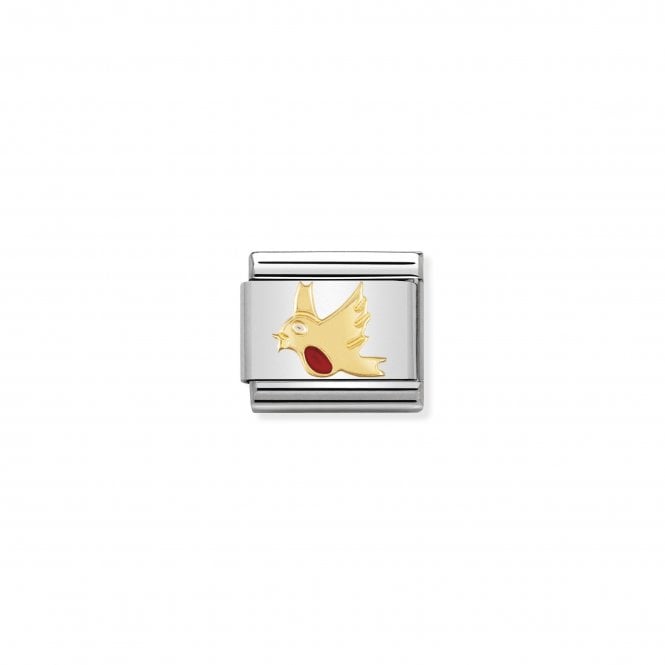 NOMINATION ITALY Classic Yellow Gold & Enamel Robin Charm