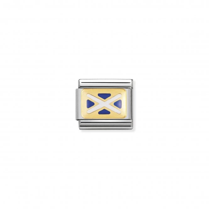 NOMINATION ITALY Classic Yellow Gold & Enamel Scotland Charm